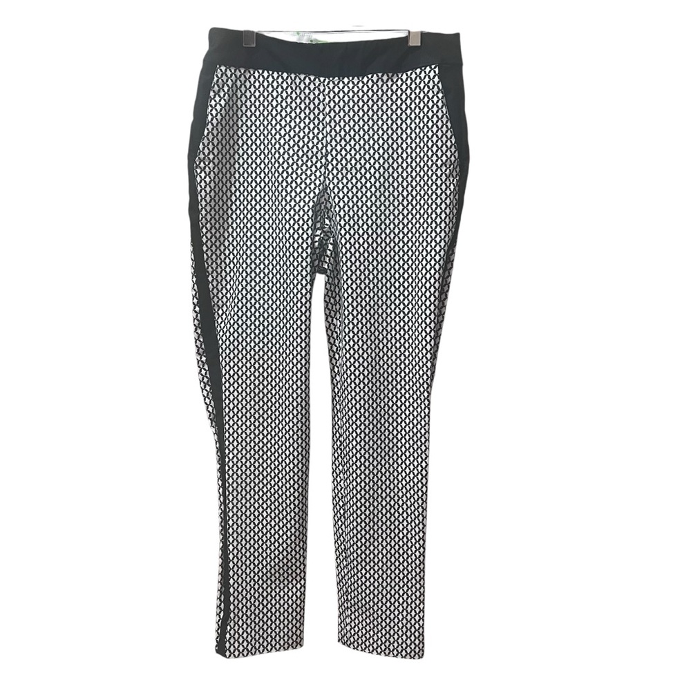 Swing Control Black White Geometric Pattern Golf Pants Ankle Crop Size‎ 6